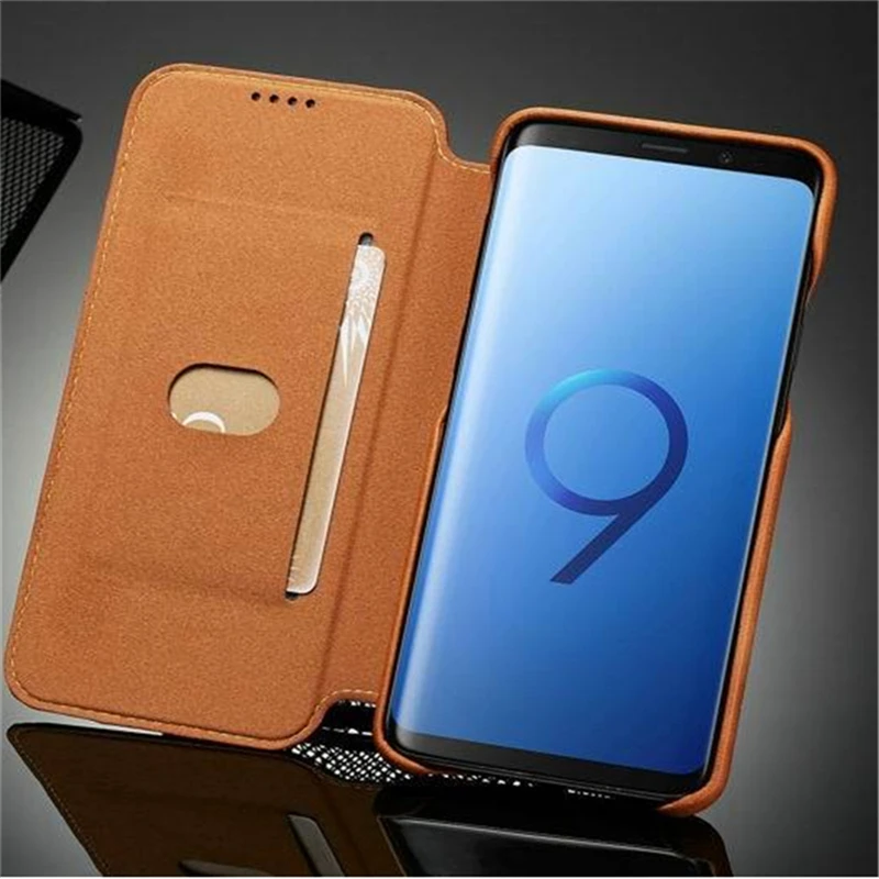 Кожаный чехол-книжка с бумажником для samsung Galaxy A20E A20 A30 A40 A50 A70 S7 край S8 S9 S10 5G S10E Plus Note 8 Note 9 Примечание 10 Pro