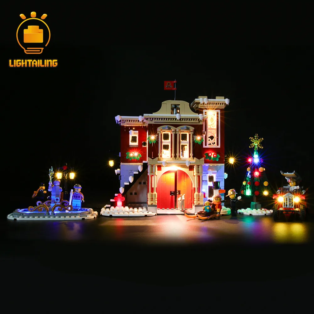 LIGHTAILING светодиодный светильник набор для создателя зимней деревенской пожарной станции светильник ing набор совместим с 10263(не включает модель
