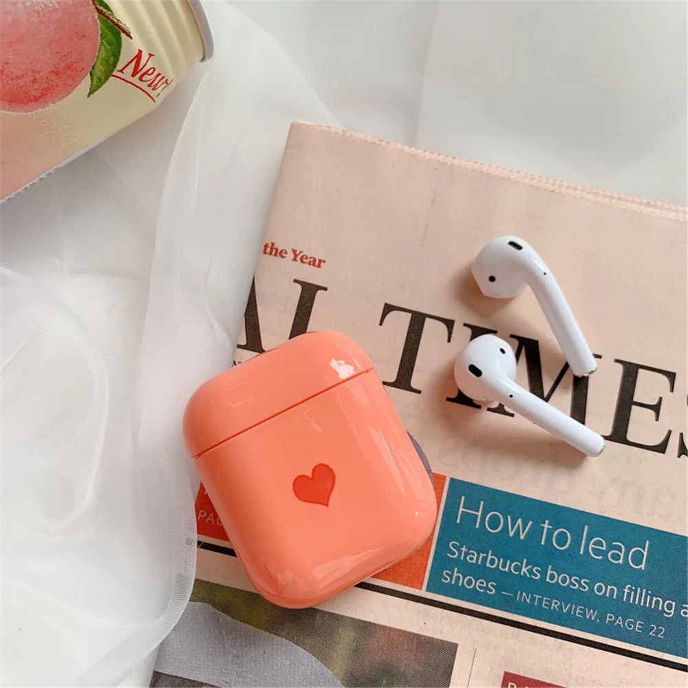 904010 Q UNCLE Мультфильм Роскошные Чехлы для Apple Airpods мини портативные наушники чехол для Apple Airpod2 силиконовые Любовь Сердце сумка для наушников - Цвет: 904010