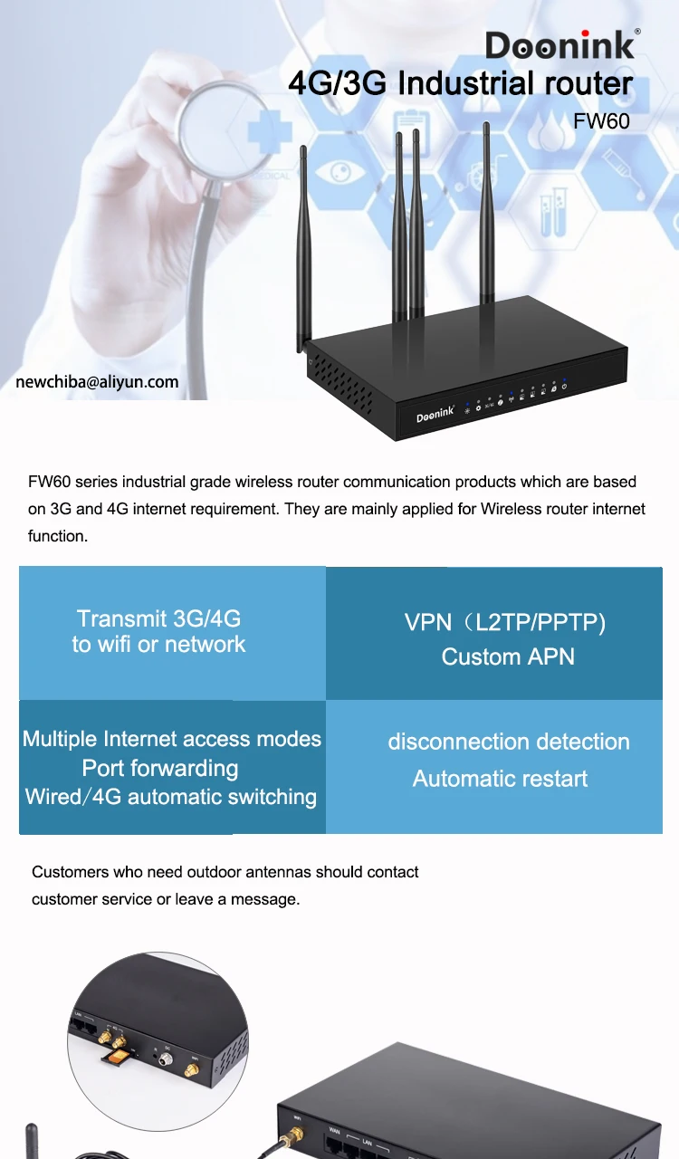 Doonink 3G4G промышленный беспроводной маршрутизатор домашний wifi