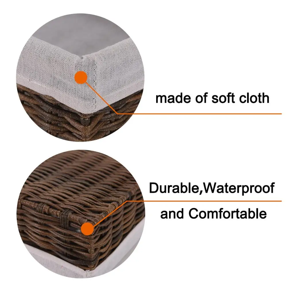 

Handmade Wicker Storage Set Shelf Baskets Woven Decorative Home Storage Bins Decorative Organizing Baskets Nesting Bask