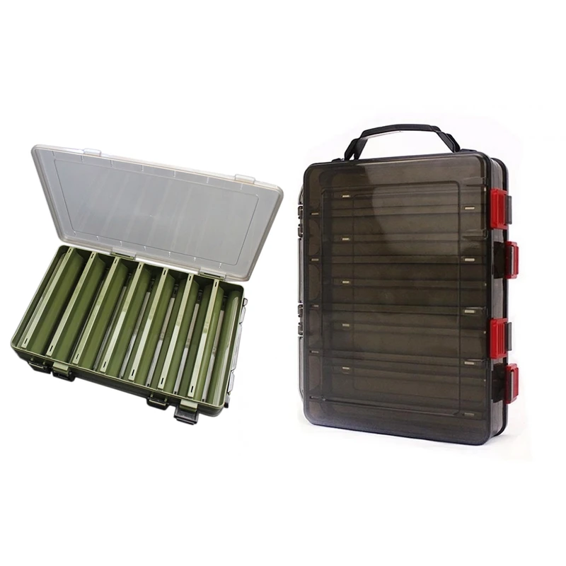 Ящик для приманок для рыбалки двухсторонний снасти Egi Squid Jig Pesca аксессуары зеленые и воздушное отверстие для минноу-креветки Бай он.