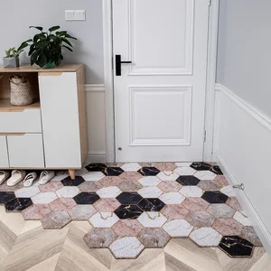 geometric style mats carpet hallway bathroom mat pvc kitchen mat non slip can be cut entrance door mat carpet diy home door mats free global shipping