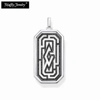 925 sterling silver maze dog tag pendant fit necklace 2020 brand new fashion street style cool boy girl jewelry gift for men