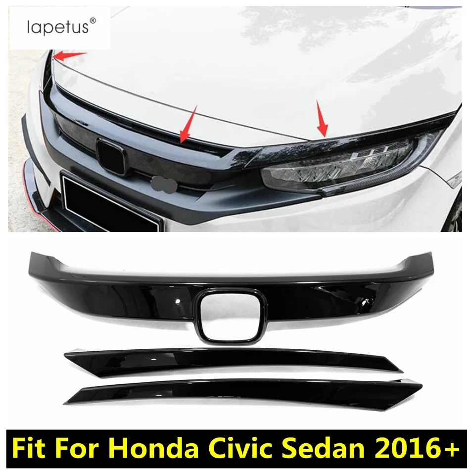 Аксессуары Lapetus подходят для Honda Civic Sedan 2016-2019 передний капот двигателя решетка