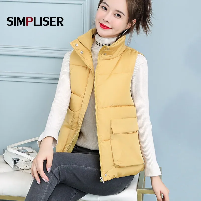 Зимний теплый жилет женская зимняя одежда больших размеров для студентов черные