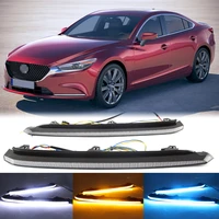 3 color led drl day light for mazda 6 atenza 2019 2020 daytime running light fog lamp with dynamic sequential turn signal