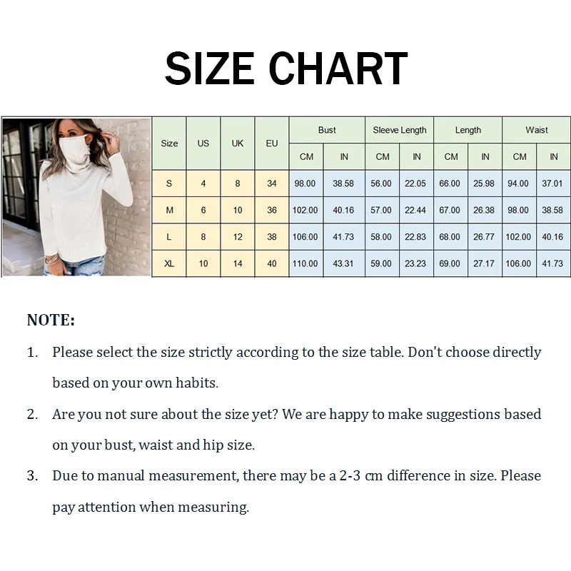 

Women T Shirt Casual Style Autumn Fleece Bottoming Tshirt Pile Pile Neck Mask Tops Dust Mask Long Sleeve Solid Color Female Tops