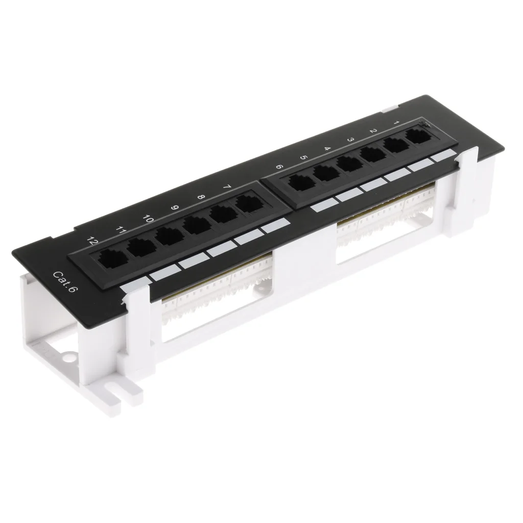 MagiDeal 12 портов Cat5e/Cat6 неэкранированная настенная сетевая Ethernet коммутационная