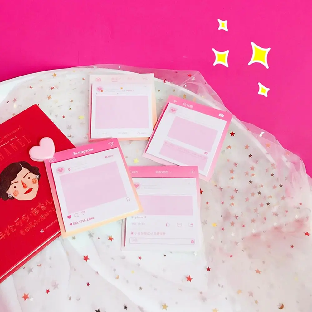 30 листов милые Стикеры розовый романтический блокнот для записей декоративные