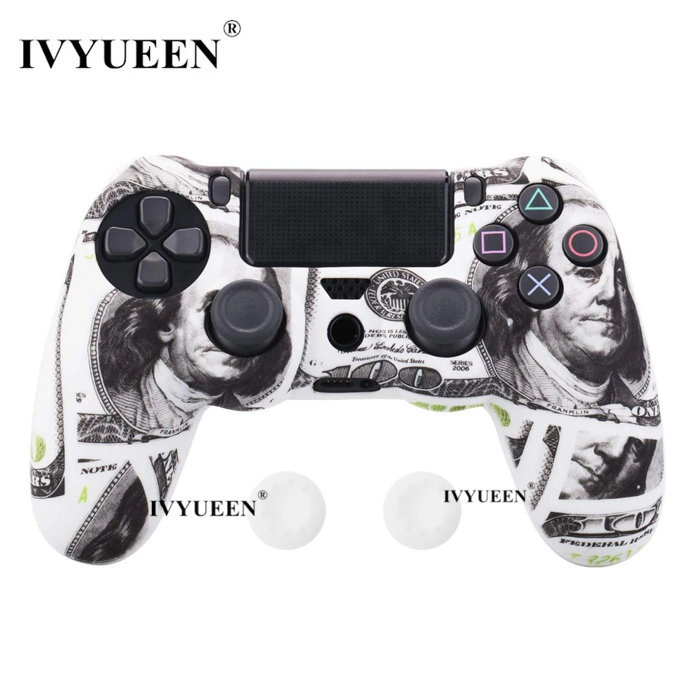 IVYUEEN для sony playstation 4 PS4 Pro тонкий контроллер силиконовый чехол защитная кожа с аналоговой рукояткой для PS4 DS4 геймпад