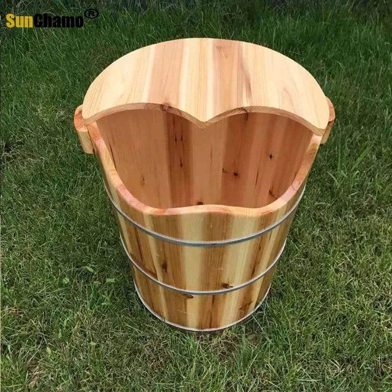 New Fashion Cunninghamia Lanceolata Bath Tub Cover Foot Thicker Massage Soaking Wood Home Furniture | Дом и сад