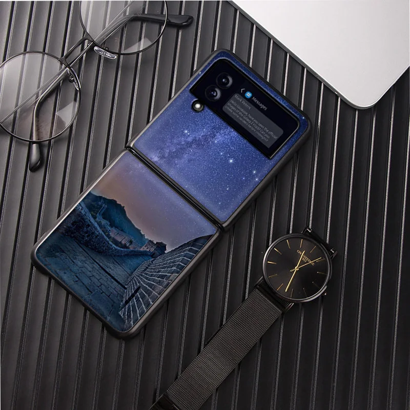 

for Samsung zflip3 mobile phone case zflip folding screen sm-f9260 leather f700n protective cover 5g version