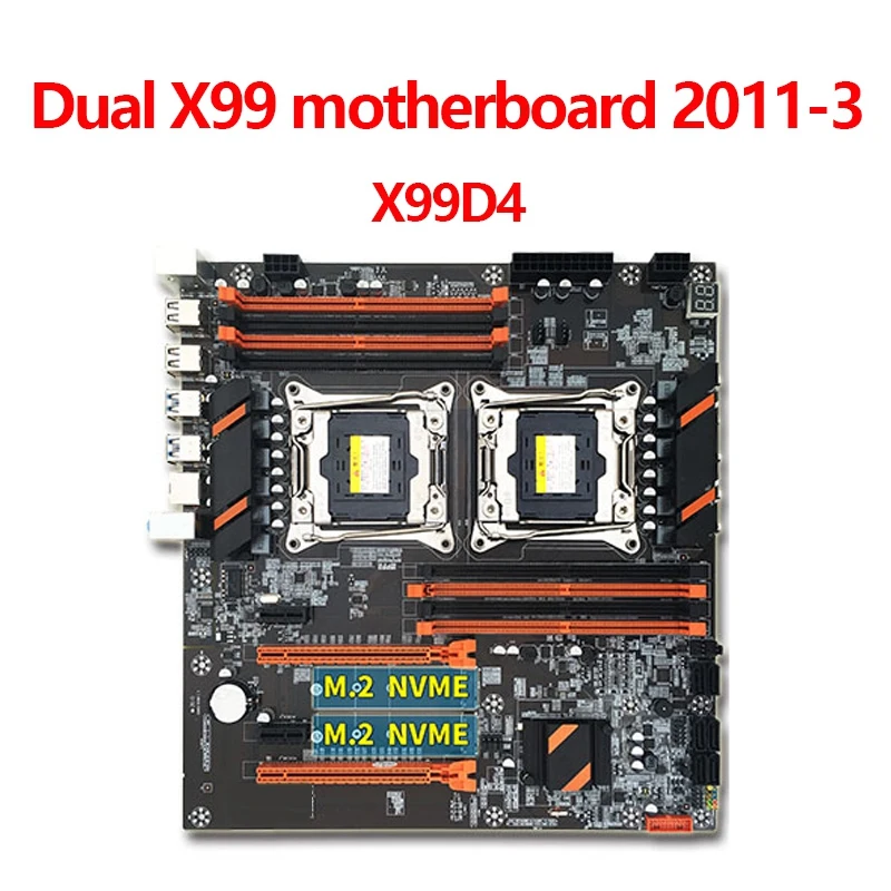 Материнская плата X99 LGA 2011-3 поддержка двух процессоров DDR4 память 8X32G для серии Xeon E5