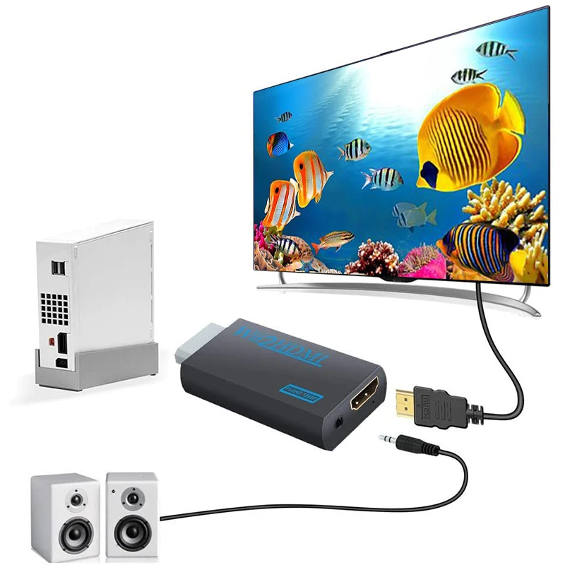 1080P Wii к HDMI конвертер адаптер с 3 5 мм o разъём Выход для ПК HDTV монитор все Дисплей
