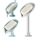 Держатель для мыла в форме листа дренаж для ванной комнаты Коробка для мыла без перфорации держатель для губки для мыла держатель для хранения в кухне аксессуары для ванной комнаты