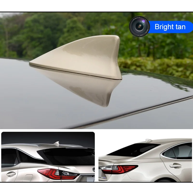 Metallic Brown QHCP Акула декоративный плавник акулы антенна радио fm-сигнал украшения для Lexus ES200 250 300h RX300 200t 450h автомобильные аксессуары - Цвет: Metallic Brown