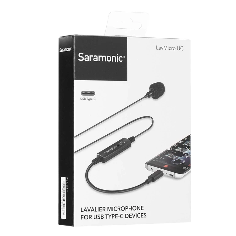 Saramonic LavMicro+ DC качество вещания петличный микрофон с контролем и входным управлением для компьютера тип-c IOS смартфон камера