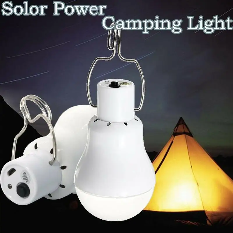 

3W Solar Bulb Hook Type Summer Outdoor Camping Picnic Beach Emergency Solar Lights Bulb Powered Portable Led E8W4