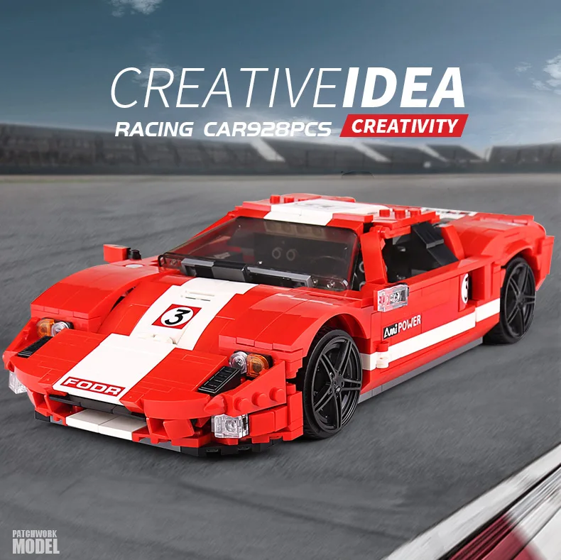 

MOULD KING MOC High-Tech Car Toys Red GT Super Racing Car Model Building Blocks Assemble Bricks Kids DIY Toys Birthday Gifts