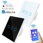 EWelink WI-FI светильник Переключатель ЕС Беспроводной дистанционного Управление настенный сенсорный переключатель умный Переключатель 123 позиций, работает с Amazon Alexa Google Home