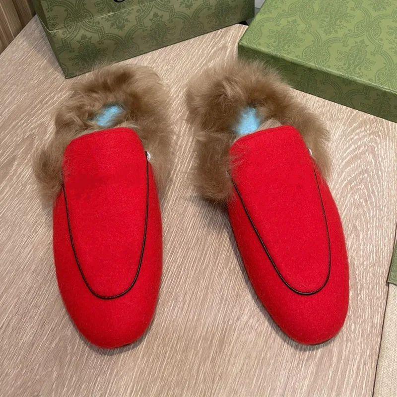 

Suede Woman Slippers Solid Fur Shoes Women Full Head Slippers Outside Flats Female Shoes Fashion Concise Ladies Shoes Hot Sale