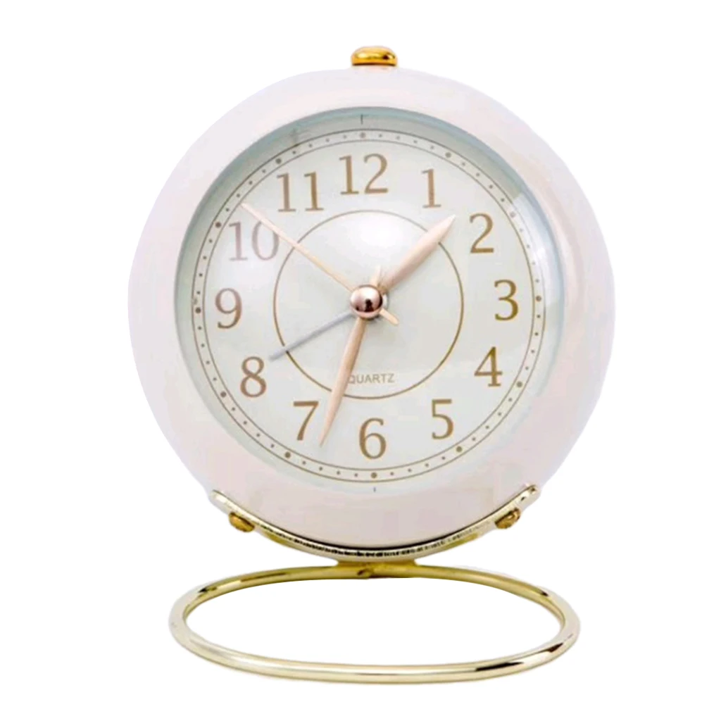 

Modern Style Mute Quartz Clock LED Color Light With Stand Snooze Clock