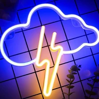 led neon sign lightning cloud shaped usb powered decorative wall light for bedroom bar night light decorative table lamp