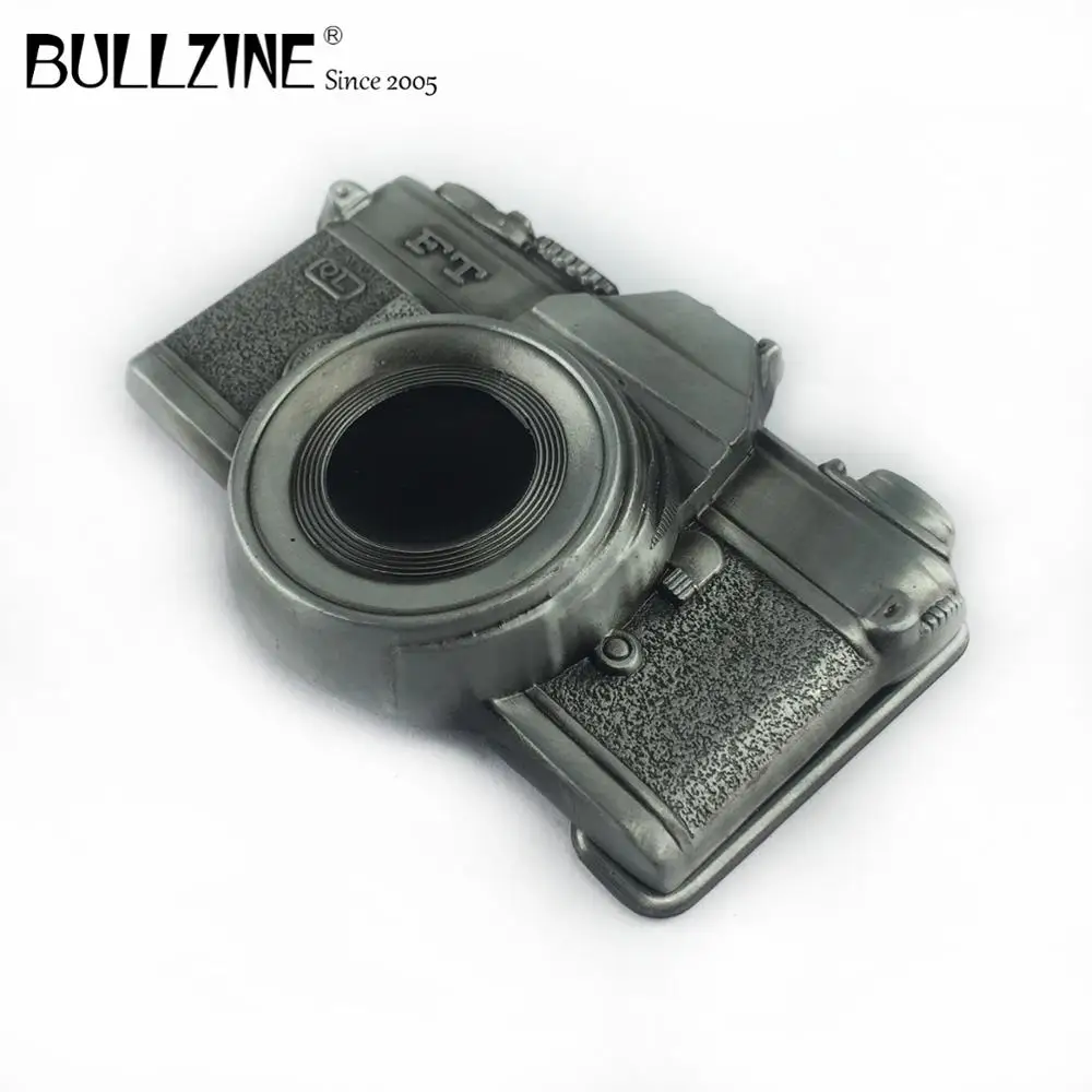 Bullzine цинковый сплав ретро 3D камера ремень пряжка Оловянная отделка FP 02282 1