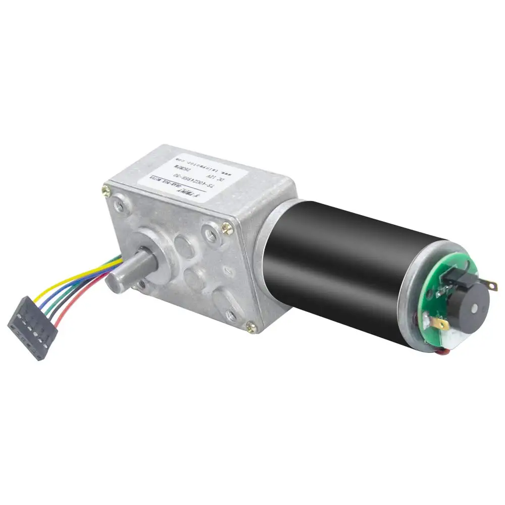 

DC Gear With Encoder 12V With Encoder & Cable for Robot Toys Intelligence Appliance DC Turbo Worm Reduction Gear Motor 40GZ495