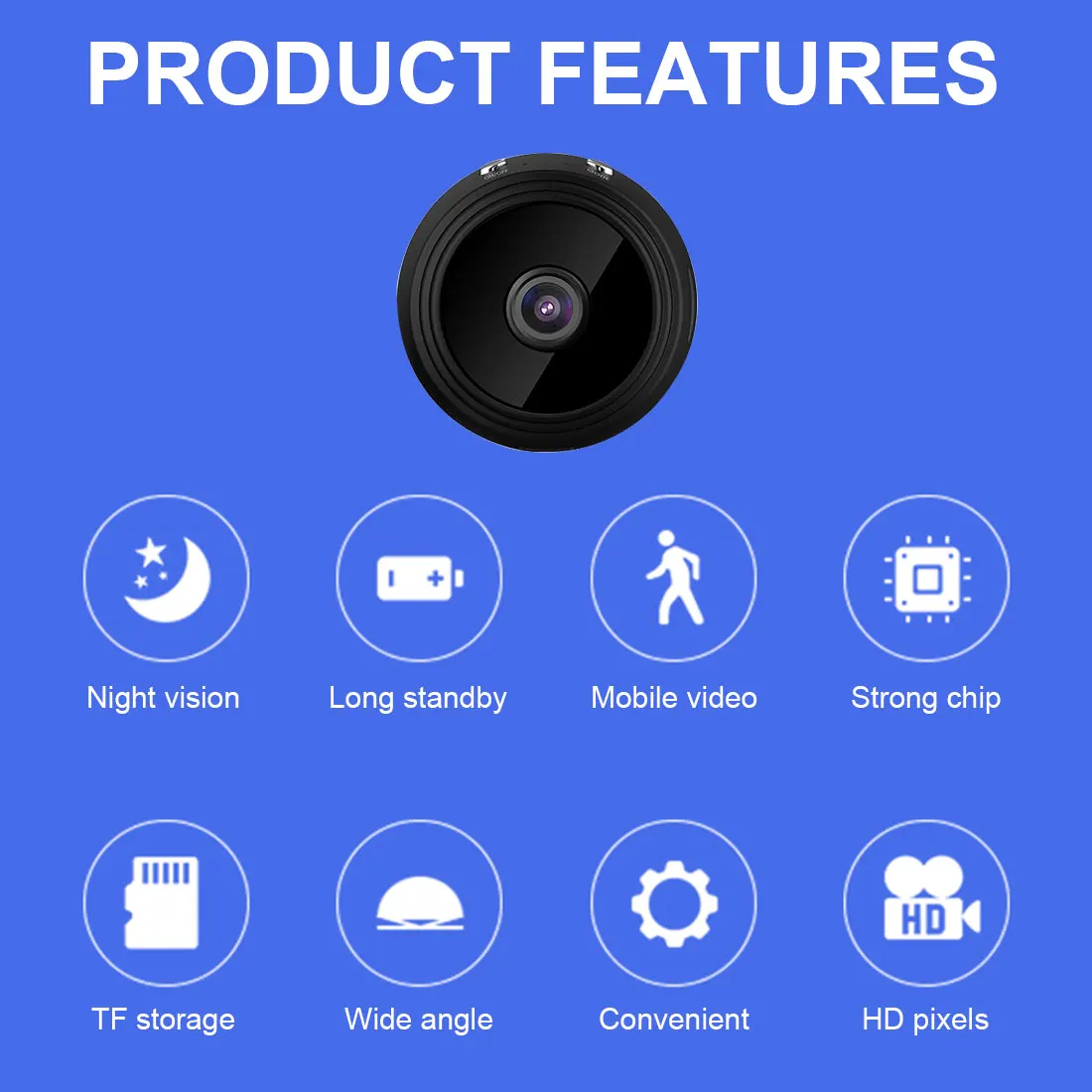 

1080P HD Wireless Wifi Camera IP Camera WiFi Surveillance IR Night Vision Mini Camera Home Security P2P for Smart Home Security