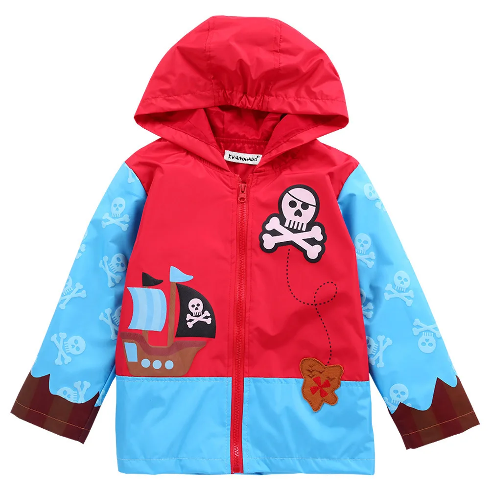 Детская куртка с принтом весенний Водонепроницаемый непромокаемый мужской