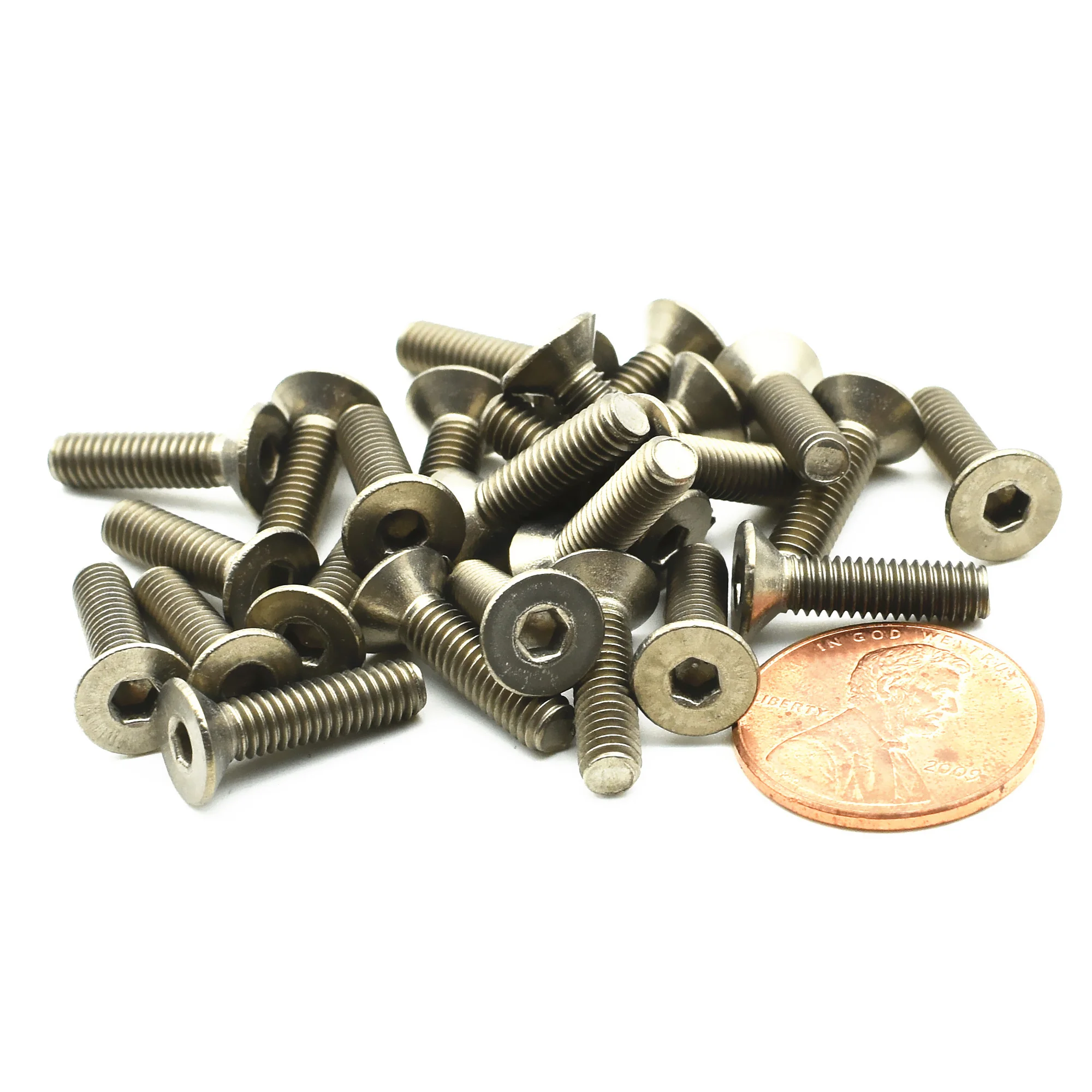 Титановый болт M5 x8 45mm Ti с потайной плоской головкой оригинальный цвет не