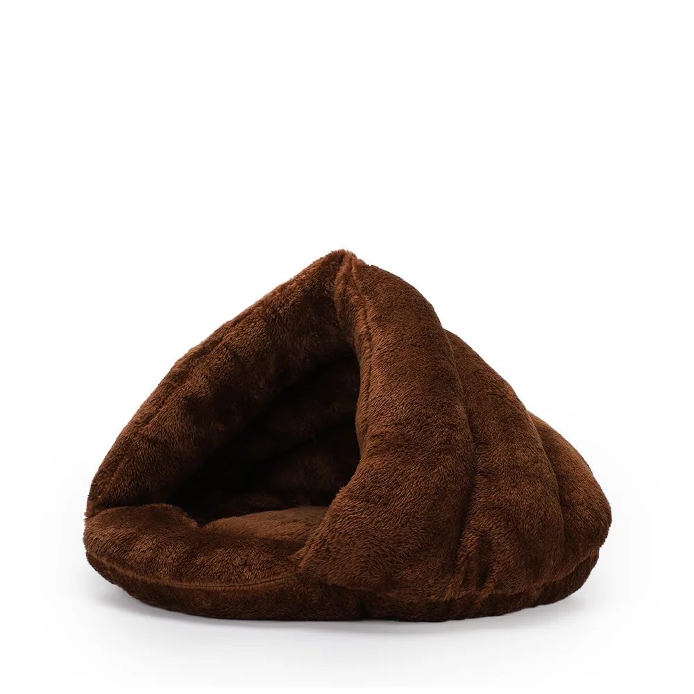 

Arctic Velvet Cat And Dog Nest Triangle Kennel Winter Keep Warm Thicken Cold Protection Washable Pet Sleeping Lair Puppy Tent