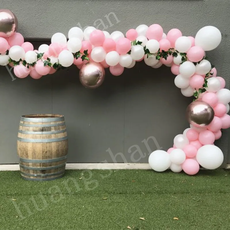 

105pcs Balloon Garland Arch Kit 4D rose gold foil Pink White Latex Air Balloons wedding birthday party Baby Shower Decor Supplie