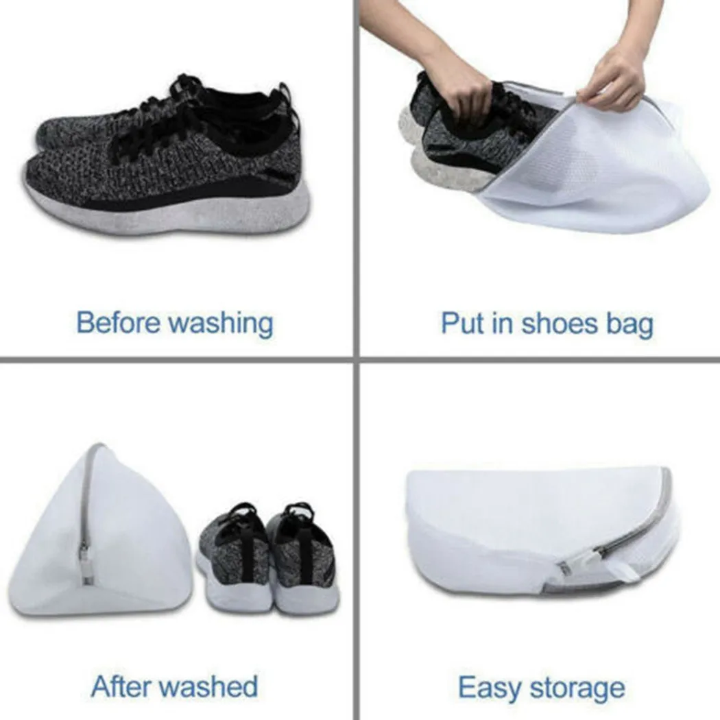 

2Pcs Mesh Laundry Bag For Trainers/Shoes Boot For Washing Machines Hot 42*24cm