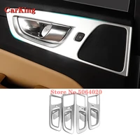 abs matte for volvo xc60 2018 2019 car inner door protector handle bowl decoration frame cover trim accessories car styling 4pcs