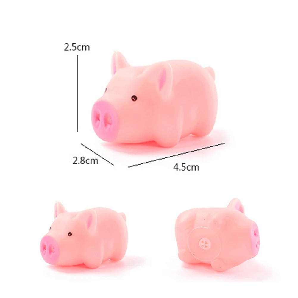 

5Pcs/Set Mini Cute Simulated Pig Stress Relieve Squeezer Sound Kids Adult Toy Kids Educational Toys for Children Gifts
