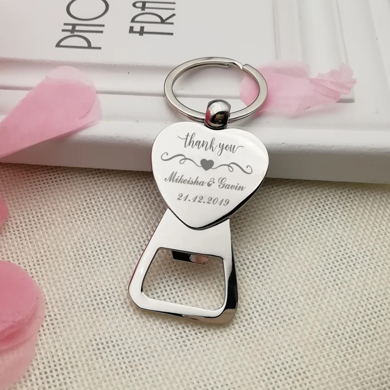 100pc Personalized keyring bottle opener Multi function folding nail clippers Wedding Favor custom engraved logo | Дом и сад