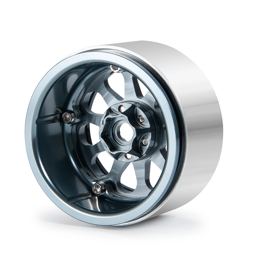 

AXSPEED 1/2/4/5 Pcs Metal Aluminum 2.2 inch 35mm Width Beadlock Wheel Rim for 1/10 Axial Wraith 90048 RR10 RC Crawler Car