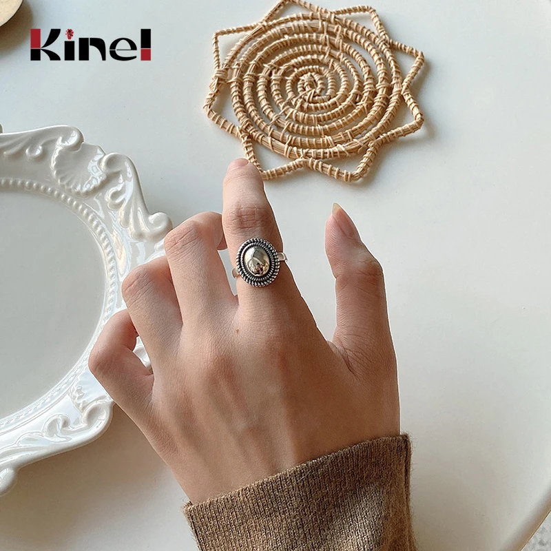 

Kinel, Европейское Винтажное кольцо, Настоящее серебро 925 пробы, Инс, кольца на палец для женщин, свадебные ювелирные изделия для помолвки