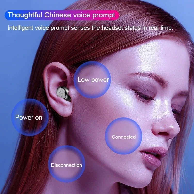 Bluetooth наушники TWS Беспроводные с микрофоном шумоподавлением гарнитура для