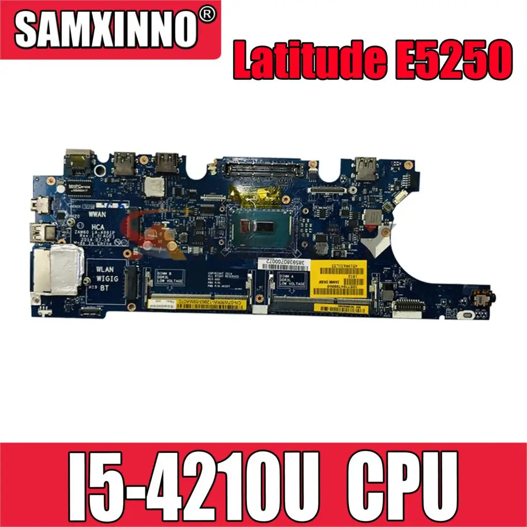 

Оригинальная материнская плата для ноутбука для DELL Latitude E5250 I5-4210U CN-0MF5V2 0MF5V2 LA-A891P SR1EF DDR3 материнская плата
