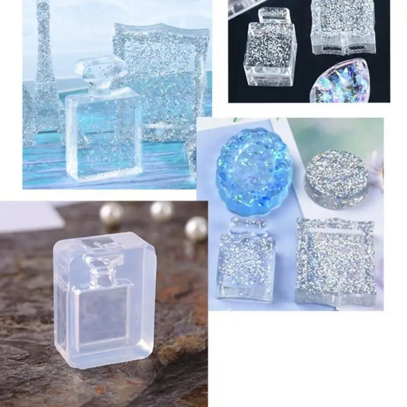 

Eiffel Tower Key Bottle Shape Pendant Silicone Mold Resin Jewelry Making Tools