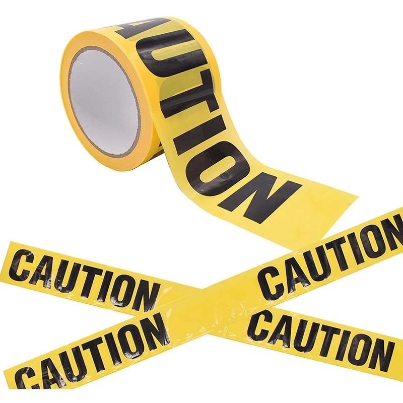 

Tape Roll 7.5cm Wide x 100M Long Bright Yellow Barrier Tape Construction Tape Halloween Party Tape