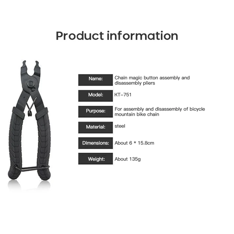 

Bicycle Tool Kit Mini Bike Chain Quick Link Tool With Hook Up Multi Link Plier MTB Road Cycling Chain Clamp Magic Buckle