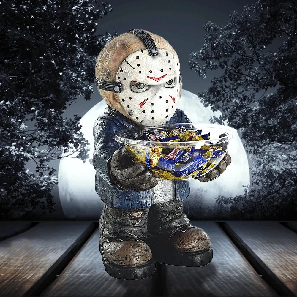 Halloween Horror Movie Resin Nightmare Gnomes Figurine Clown Funny Dwarf Trick and Treat Home Decoration | Дом и сад