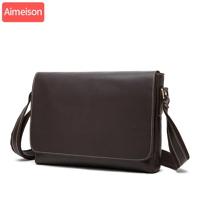 Мужская Наплечная Сумка Aimeison маленькая сумка-мессенджер из масляной кожи
