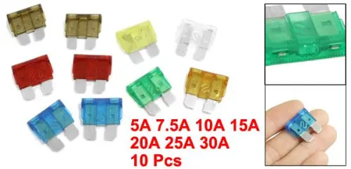 10 шт. многоцветные Автомобильные предохранители ATC Blade 5A 7.5A 10A 15A 20A 25A 30A |