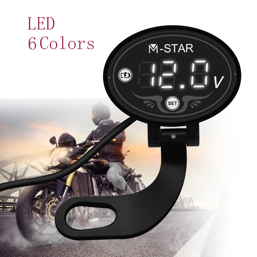 Водонепроницаемый светодиодный цифровой вольтметр тестер с 9 В до 24 постоянного